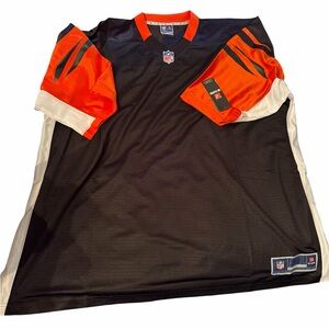 NFL Cincinnati Bengals Black and Orange Blank Jersey Size 4XL